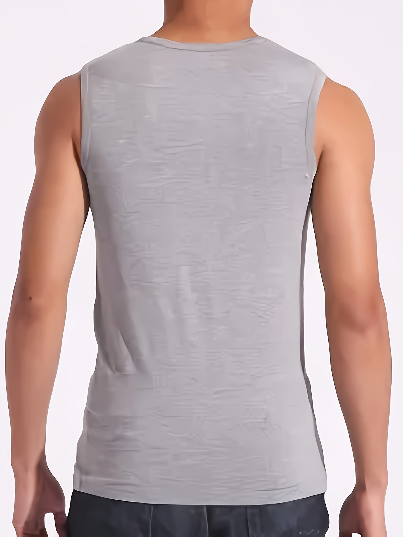 Men's Sleeveless Scoop Neck T-Shirt | Slim Fit
