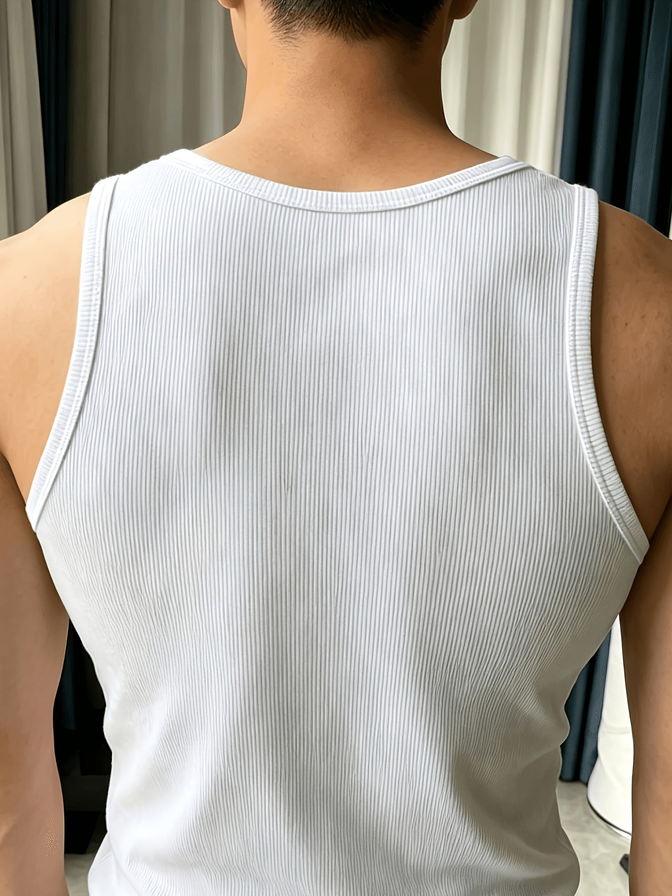 Men's Sleeveless Scoop Neck T-Shirt | Slim Fit