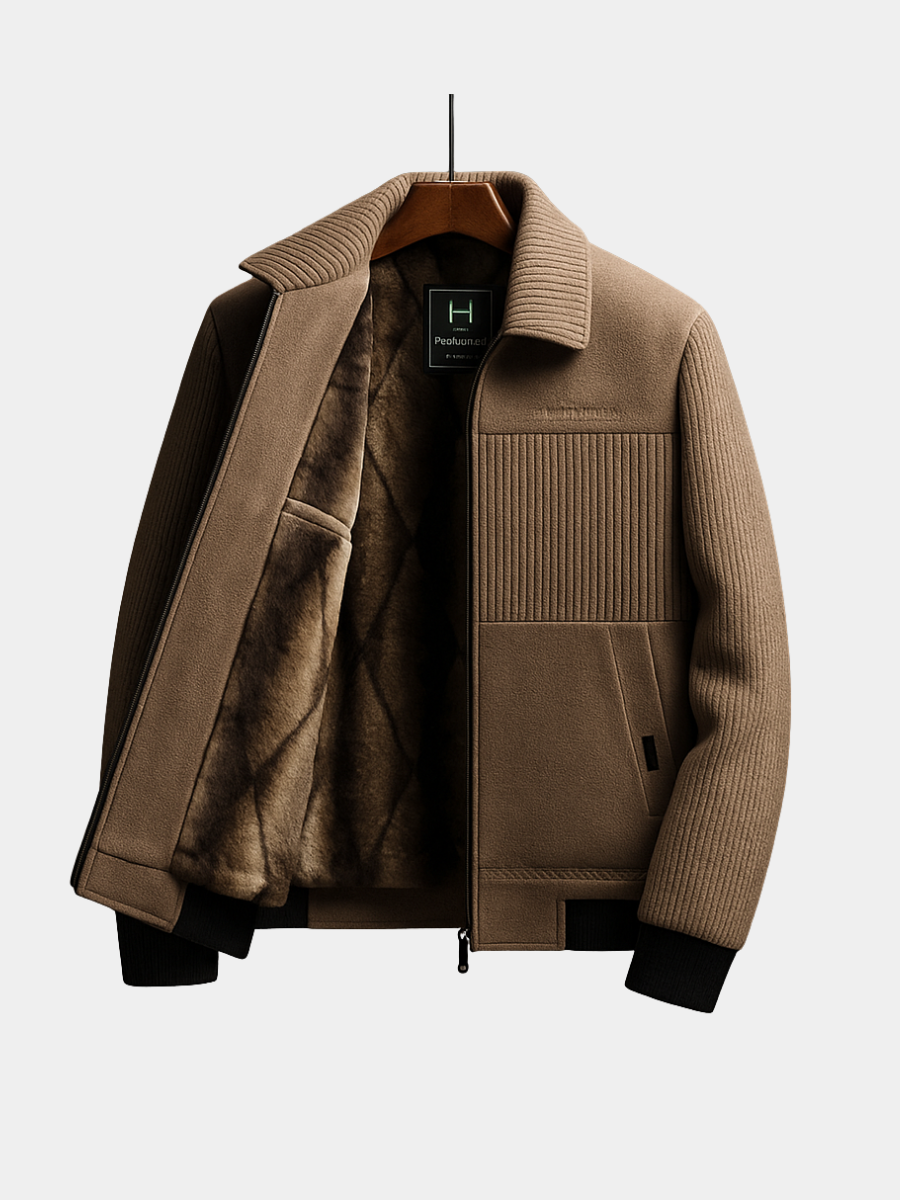 Men's Ribbed Bomber | Zip Up