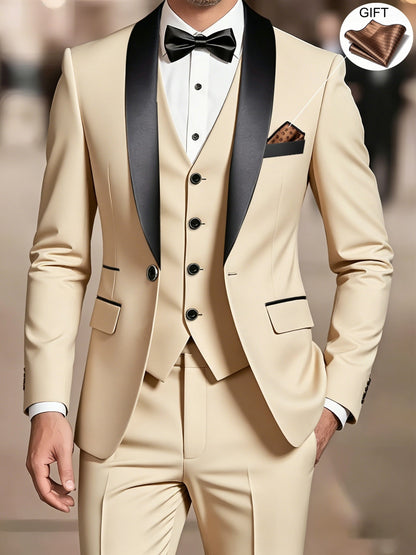 Men's Shawl Collar Tuxedo Suit | 3 Piece