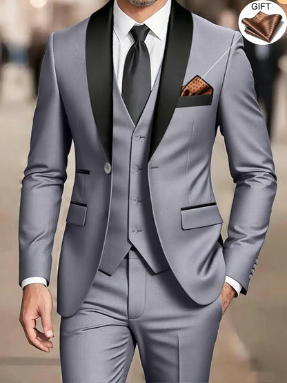 Men's Shawl Collar Tuxedo Suit | 3 Piece