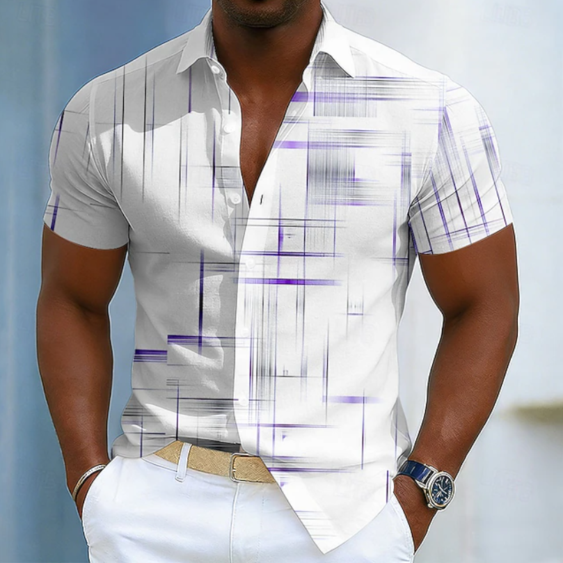 Men's Oxford Designer Shirt | Short Sleeve