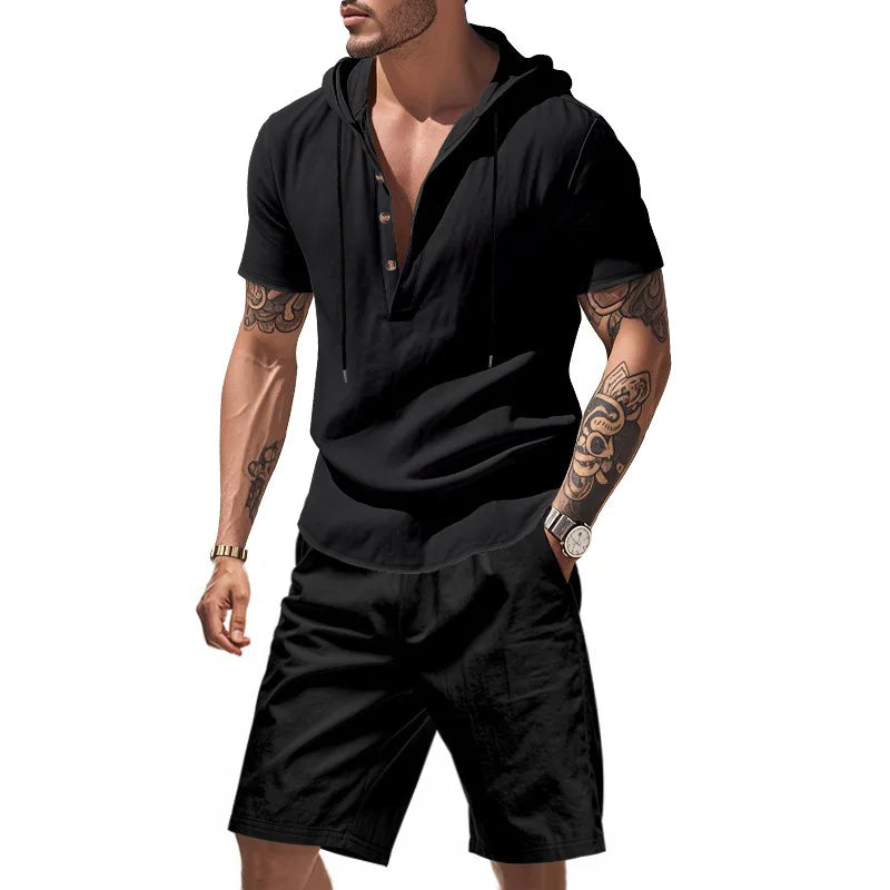 Men's Short Set Hoodie | Hooded