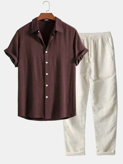 Men's Short Sleeve Shirt | Cuban Collar