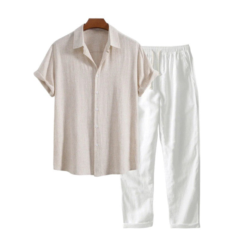 Men's Short Sleeve Shirt | Cuban Collar