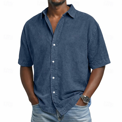 Men's Denim Shirt | Short Sleeve
