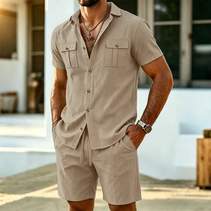 Men's Striped Designer Shirt | Short Sleeve