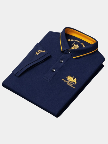Men's Tipped Polo Shirt | Long Sleeve