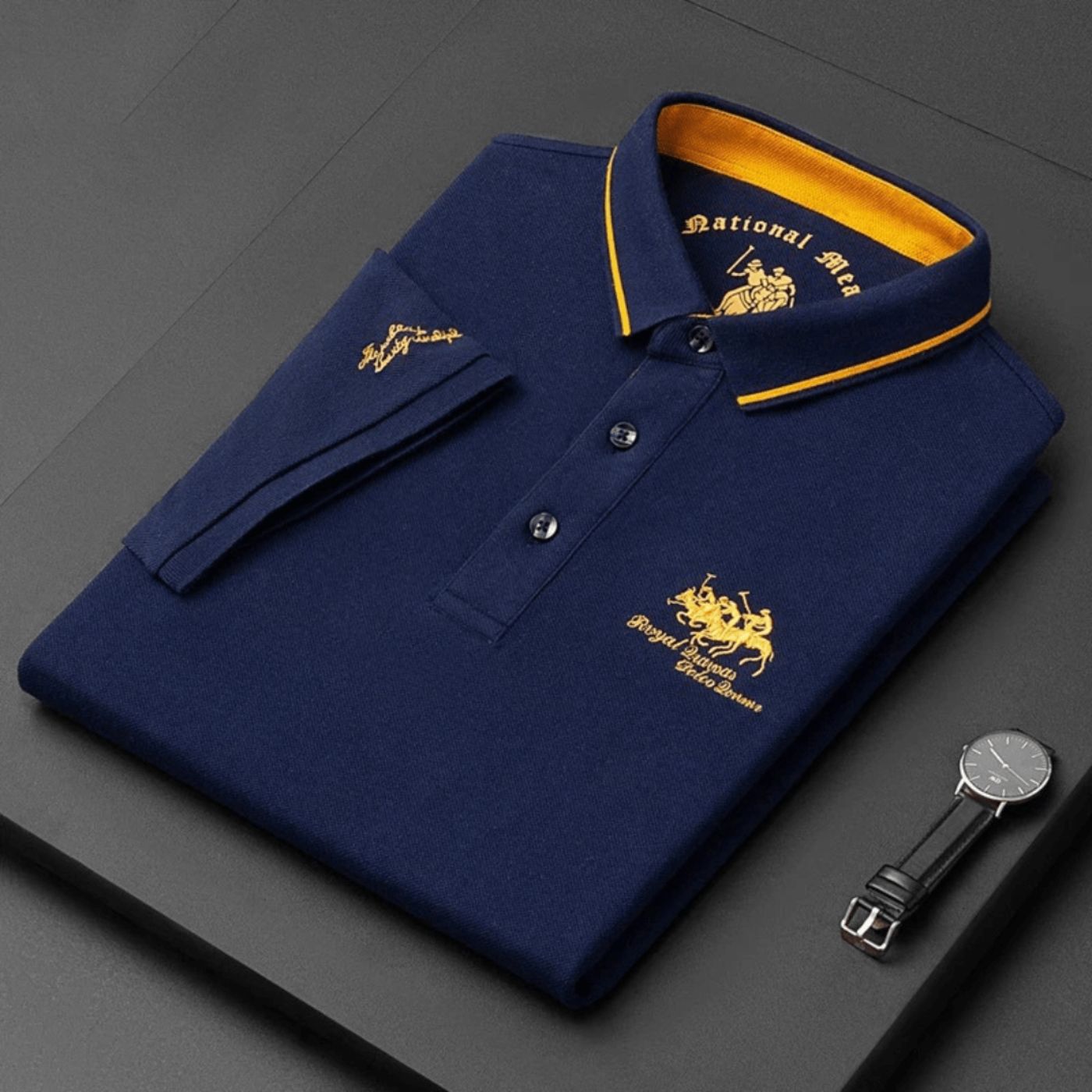 Men's Tipped Polo Shirt | Long Sleeve