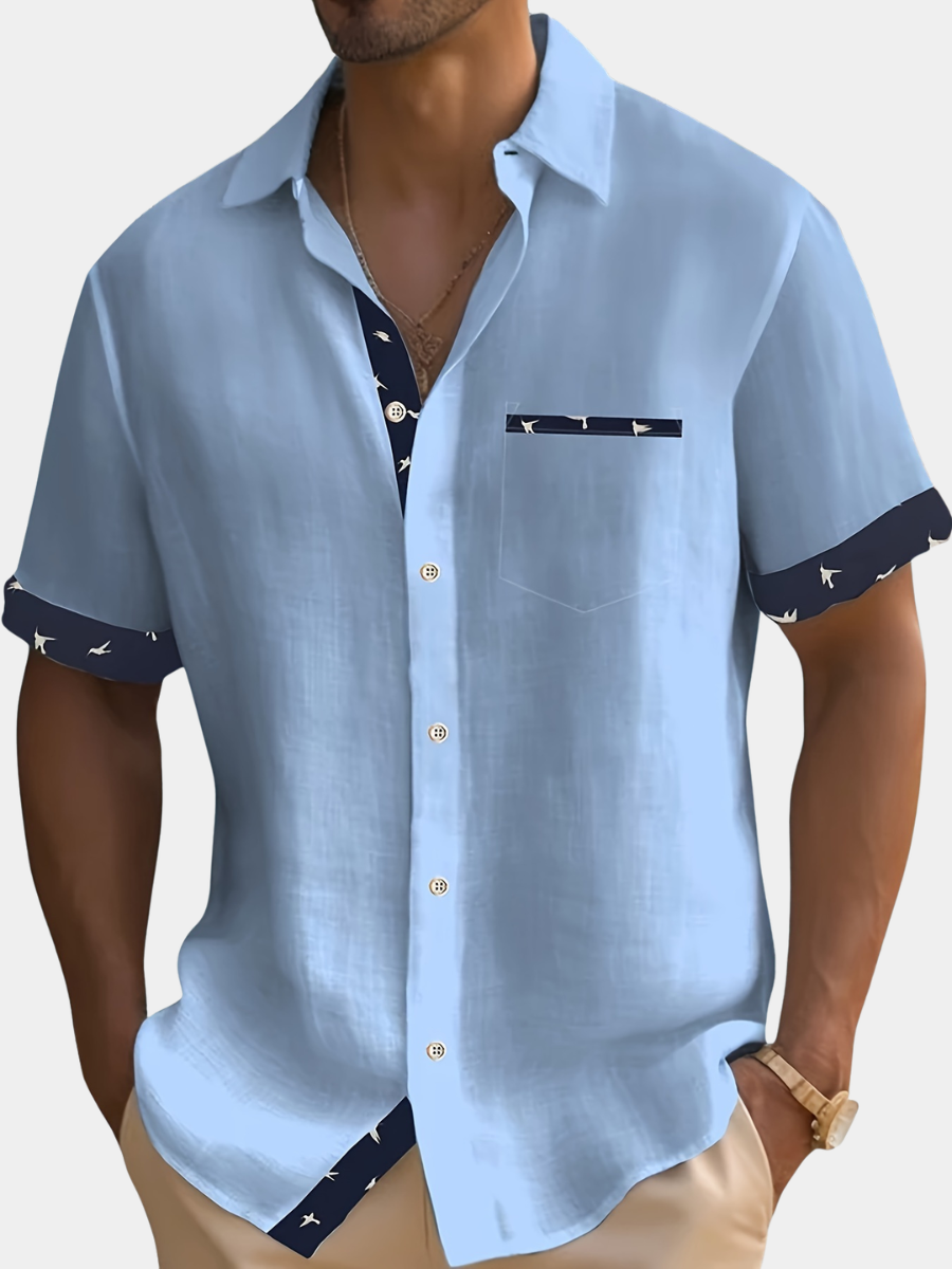 Men's Short Sleeve Beach Shirt | Camp Collar
