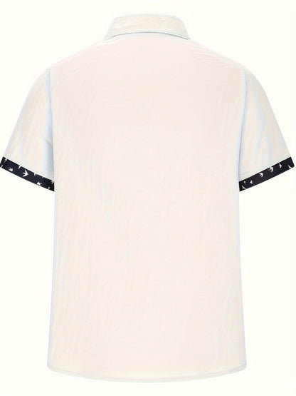 Men's Short Sleeve Beach Shirt | Contrast