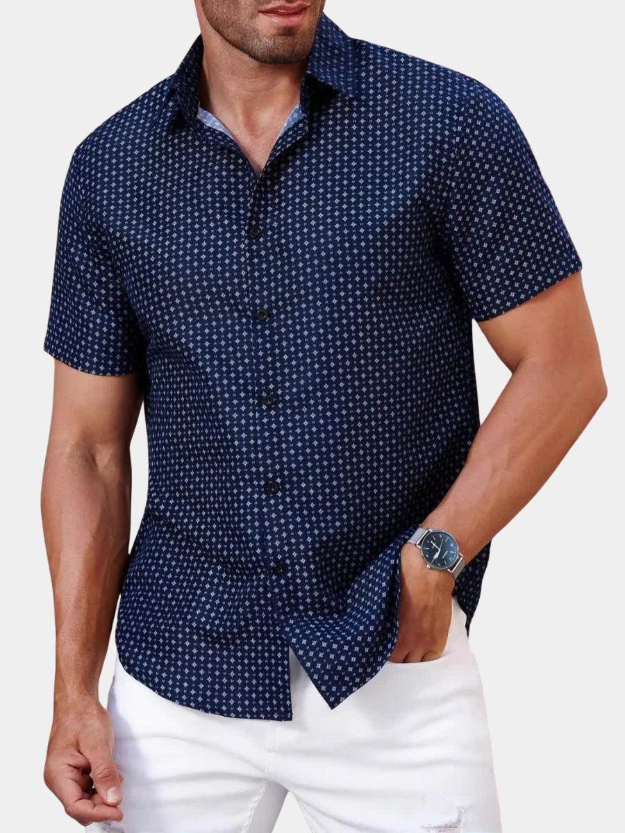 Men's Checked Designer Shirt | Short Sleeve
