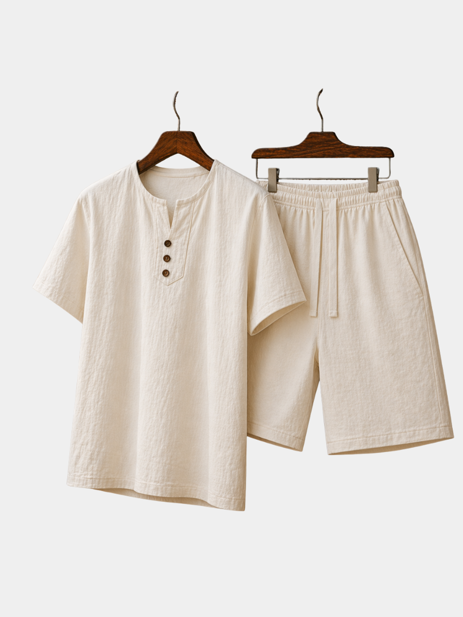 Men's Designer Henley T-Shirt | Short Sleeve