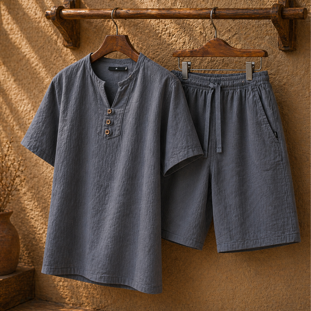 Men's Designer Henley T-Shirt | Short Sleeve