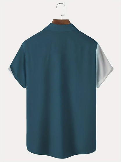 Men's Palm Print Hawaiian Shirt | Short Sleeve