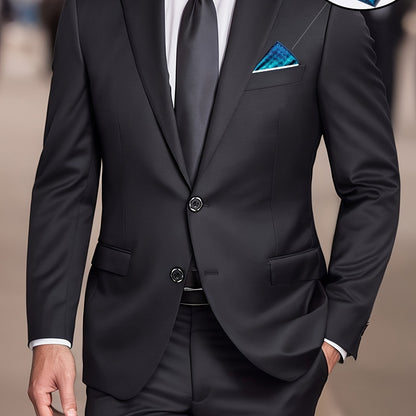 Men's Single-Breasted Peak-Lapel Suit | Tailored Two-Button