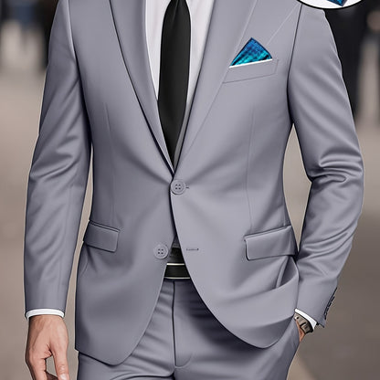 Men's Single-Breasted Peak-Lapel Suit | Tailored Two-Button