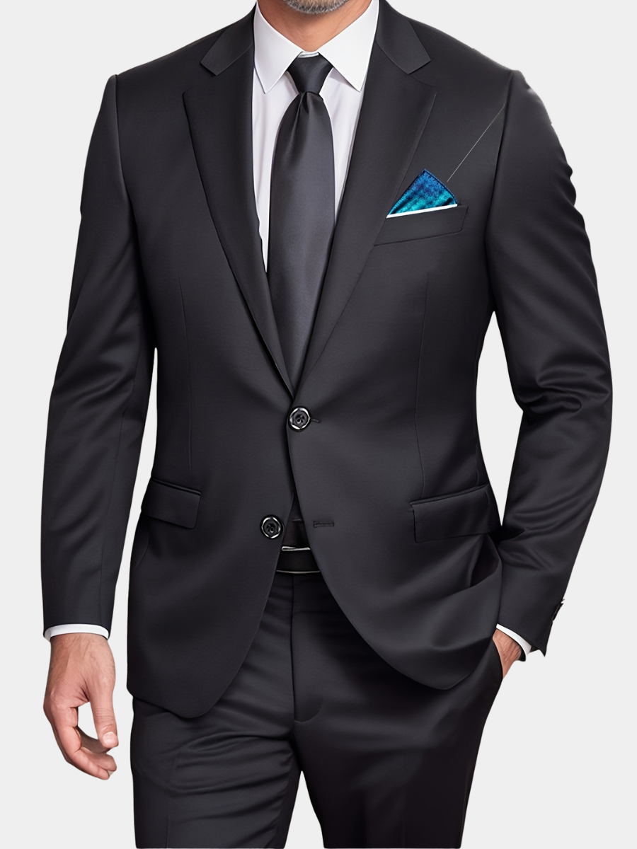 Men's Single-Breasted Peak-Lapel Suit | Tailored Two-Button