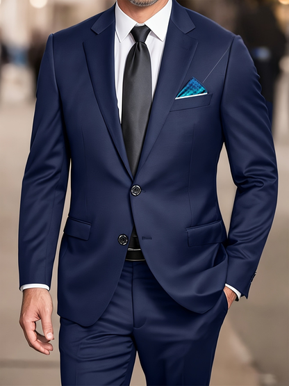 Men's Single-Breasted Peak-Lapel Suit | Tailored Two-Button