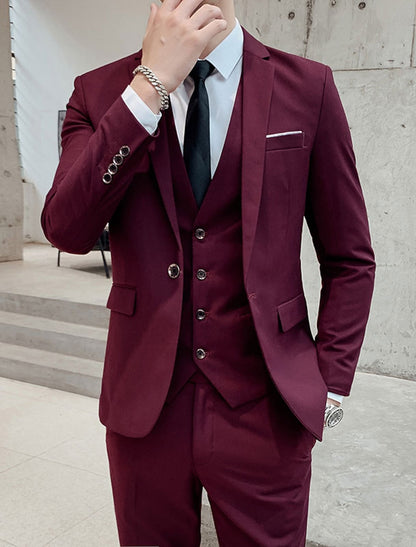 Men's Slim Fit Three Piece Suit | Wedding