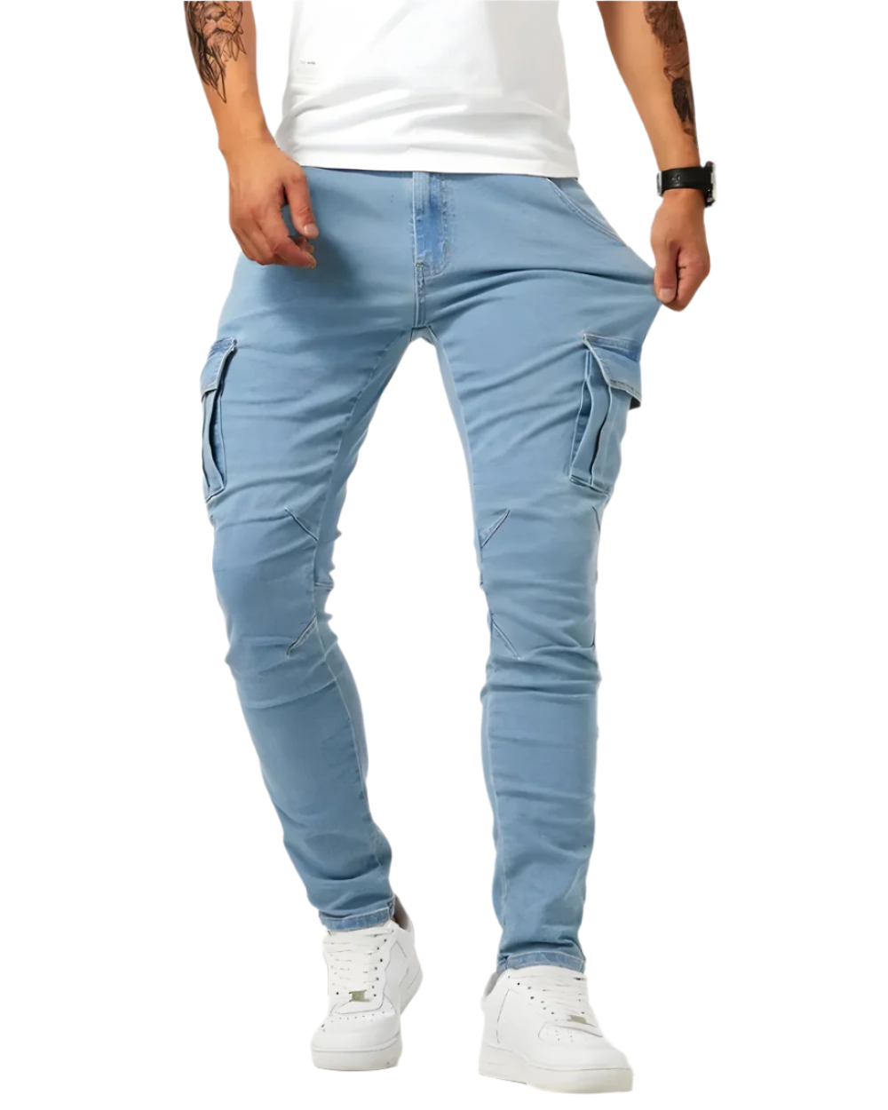 Men's Skinny Cargo Jeans | Slim Fit