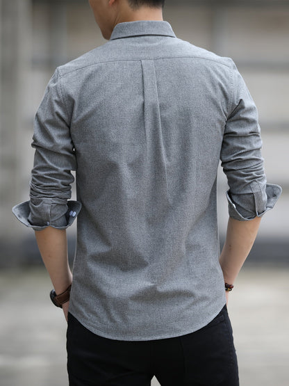 Men's Long Sleeve Oxford Shirt | Slim Fit