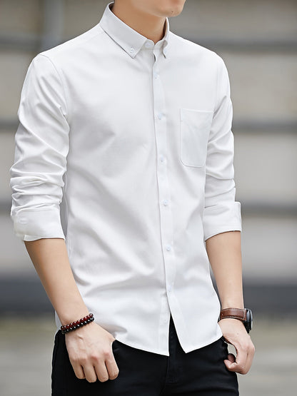 Men's Long Sleeve Oxford Shirt | Slim Fit