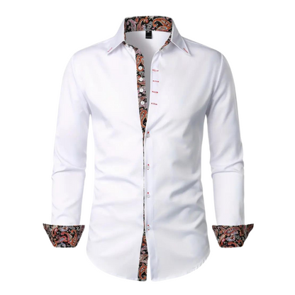 Men's Paisley Collar Shirt | Long Sleeve