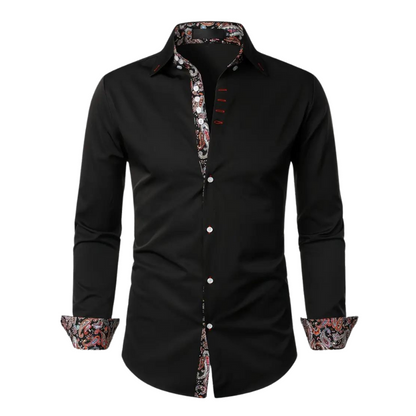 Men's Paisley Collar Shirt | Long Sleeve