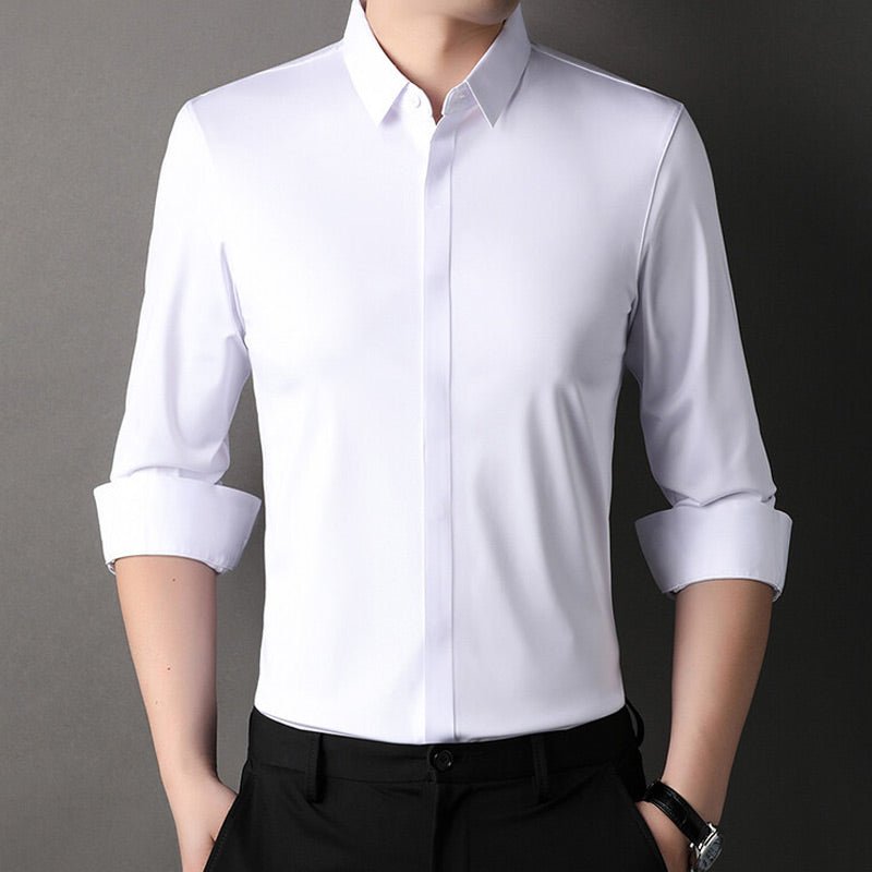 Men's Designer Long Sleeve Shirt | Point Collar