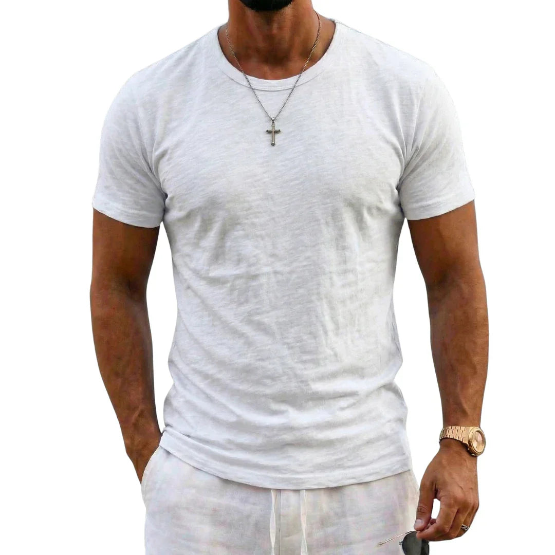 Men's Muscle Fit Crew Neck T-Shirt | Plain