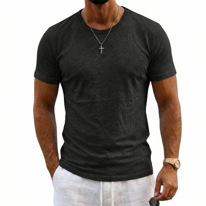 Men's Muscle Fit Crew Neck T-Shirt | Plain