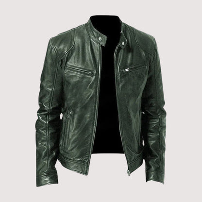 Men's Slim Fit Biker Jacket | Zip-Through Front