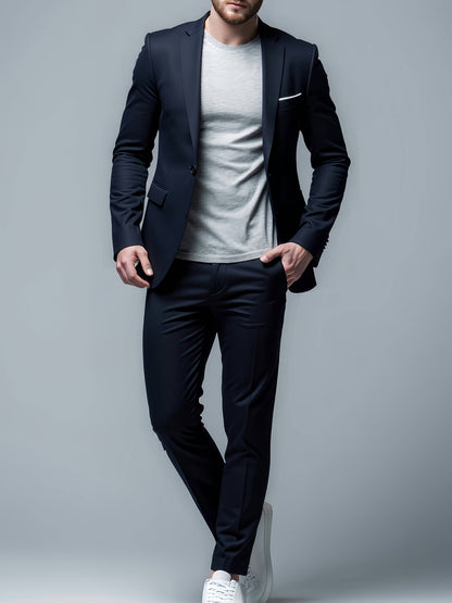 Men's Slim Fit Tailored Suit | Notch Lapel