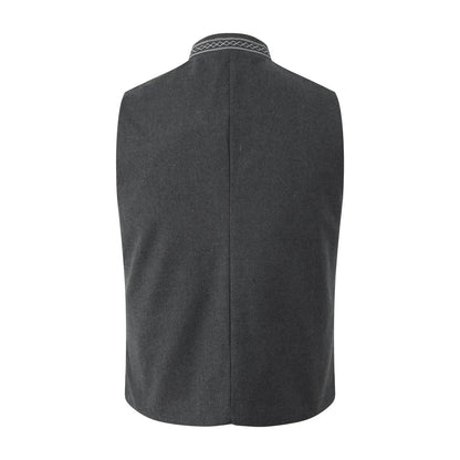 Men's Stand Collar Waistcoat | Button Up