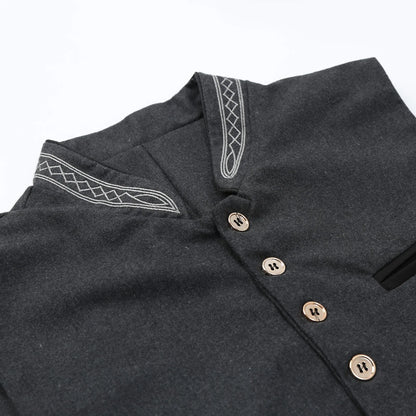 Men's Stand Collar Waistcoat | Button Up