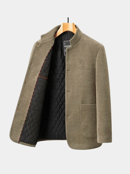 Men's Stand Collar Jacket | Quilted
