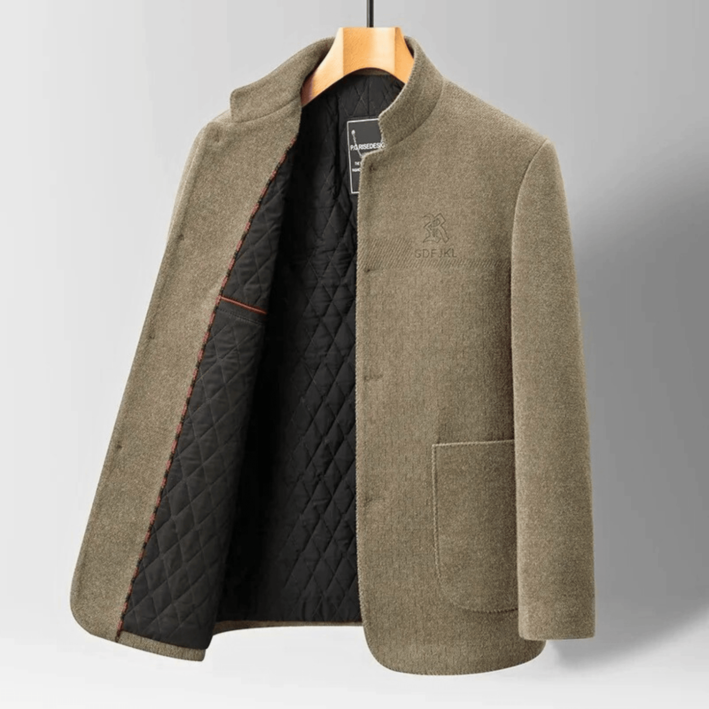 Men's Stand Collar Jacket | Quilted