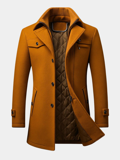 Men's Pea Coat | Stand Collar