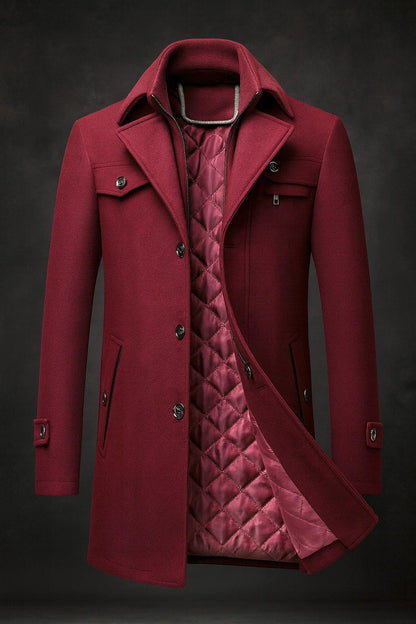 Men's Pea Coat | Stand Collar
