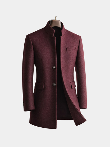 Men's Stand Collar Coat | Longline
