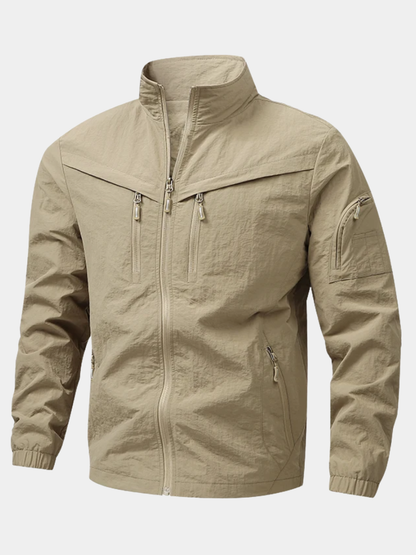 Men's Stand Collar Jacket | Zip Up
