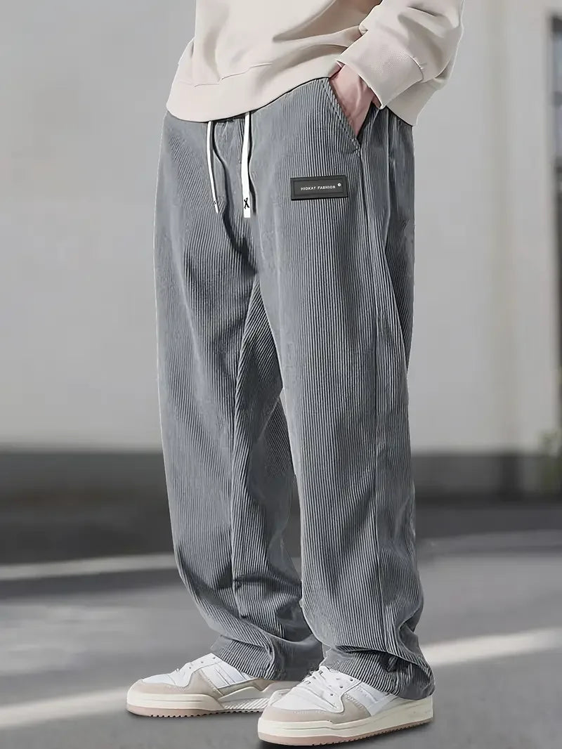 Men's Wide Leg Trousers | Drawstring Waist