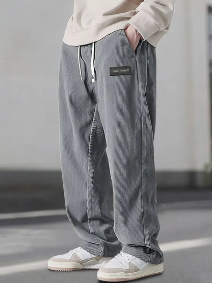 Men's Wide Leg Trousers | Drawstring Waist