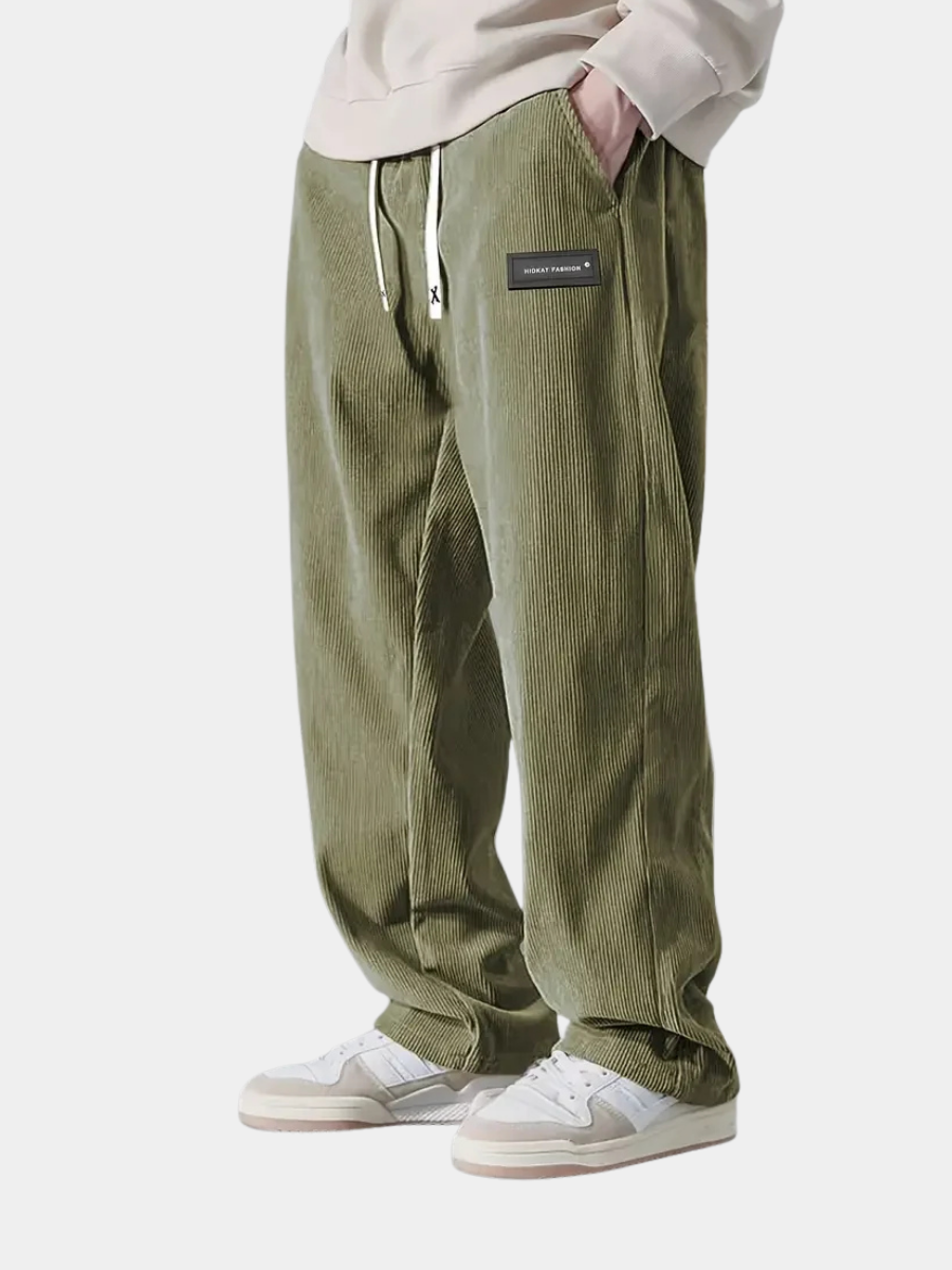 Men's Wide Leg Trousers | Drawstring Waist