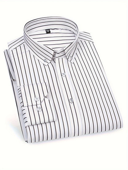 Men's Striped Button Down Shirt | Long Sleeve