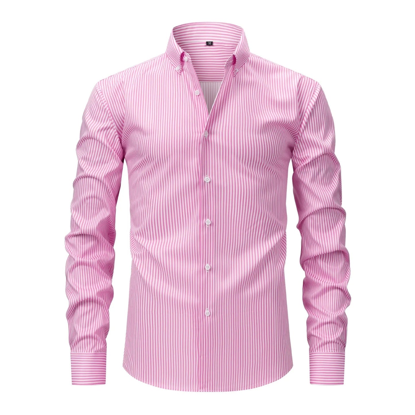 Men's Striped Long Sleeve Shirt | Button Down Collar