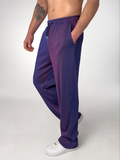 Men's Striped Trousers | Wide Leg