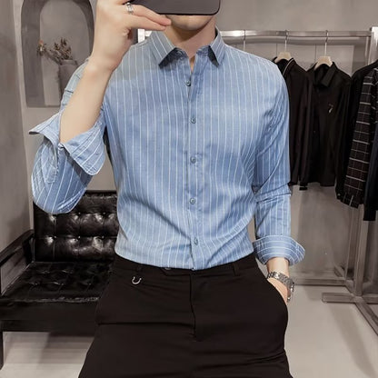 Men's Pinstripe Shirt | Long Sleeve