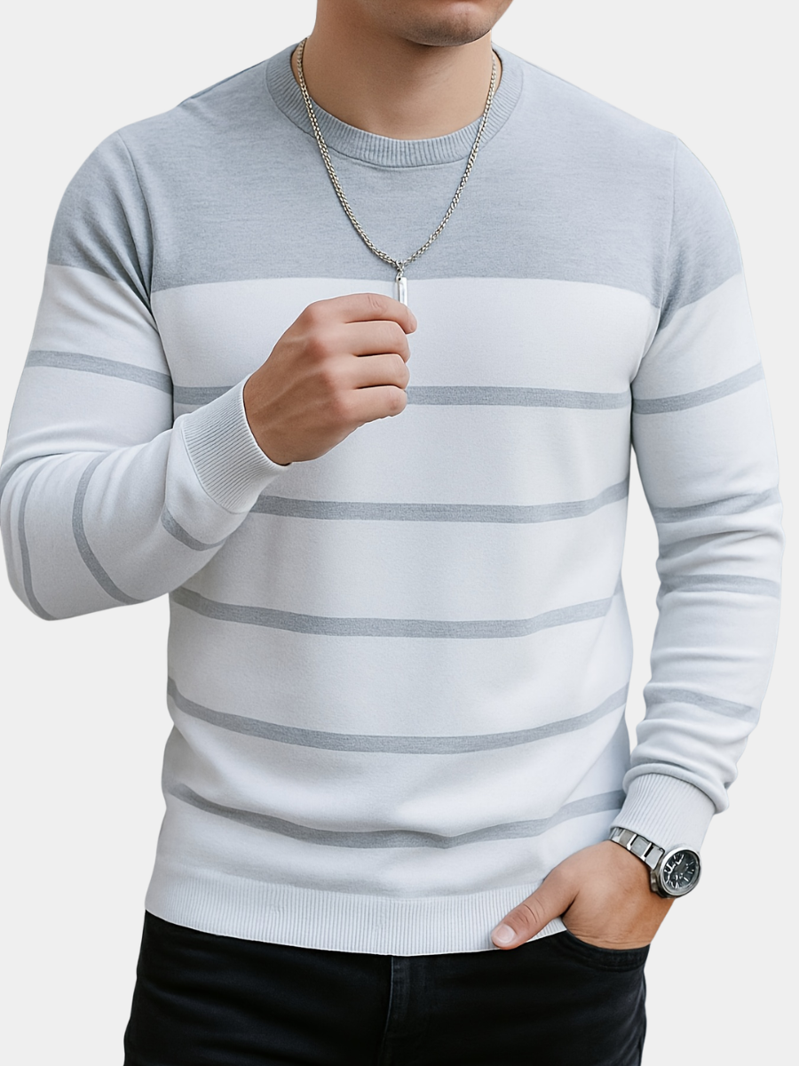 Cedric Striped Sweater | Crew Neck